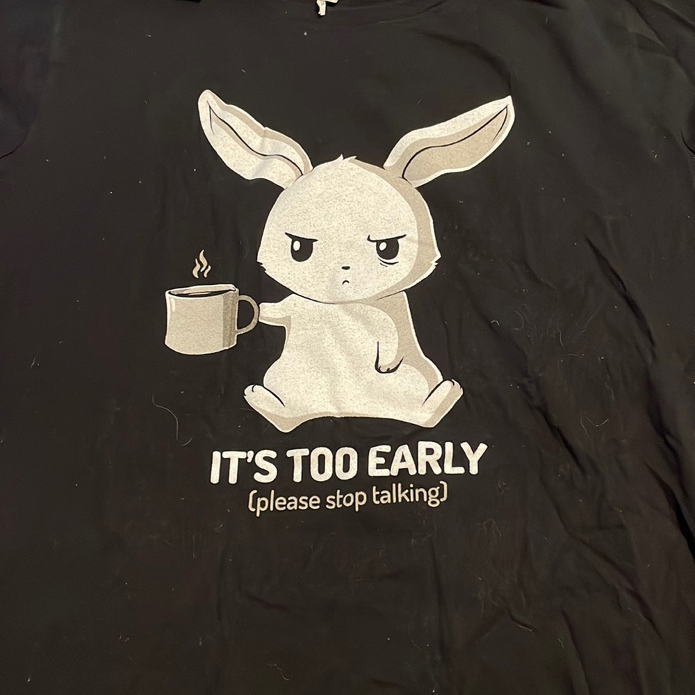 Teeturtle it’s too early bunny T-shirt
